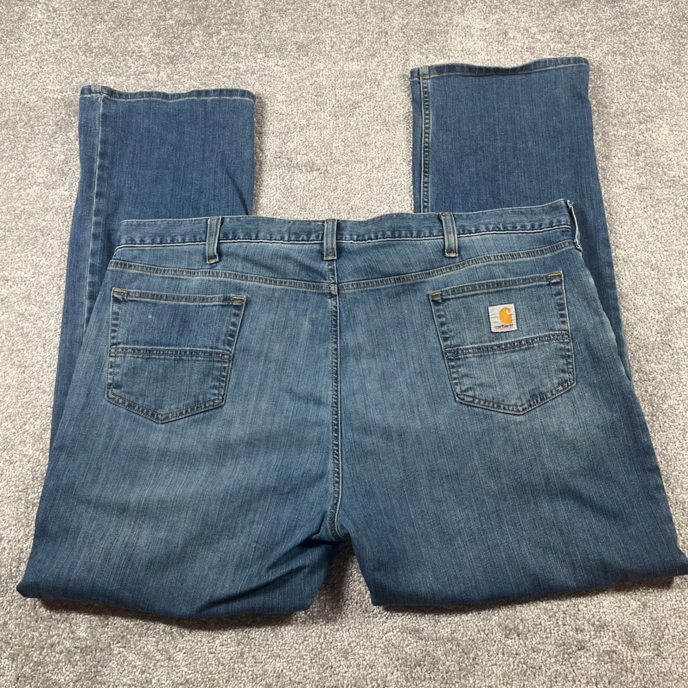 Carhartt Jeans Mens 44x32 Relaxed Fit Straight Leg Rugged Flex Denim Blue